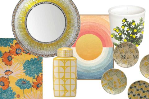 yellow home decor items