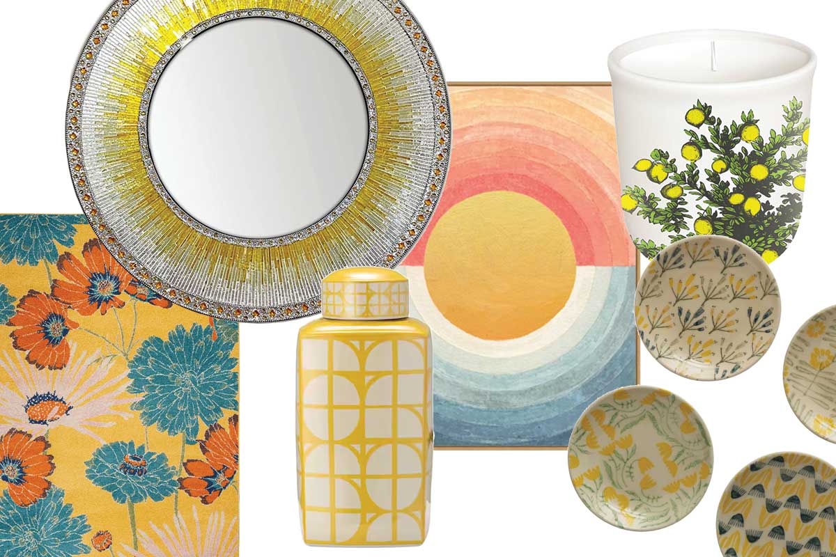 yellow home decor items