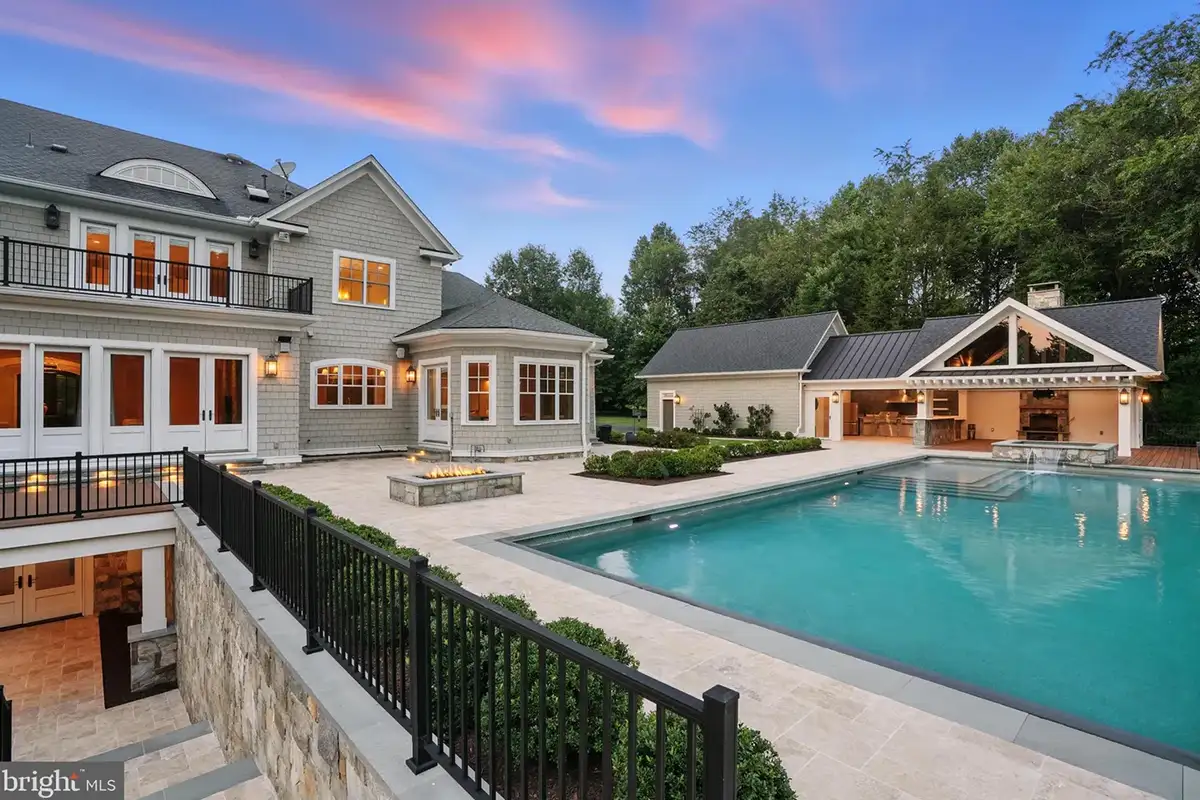Pool outside Jonathan Allen's house