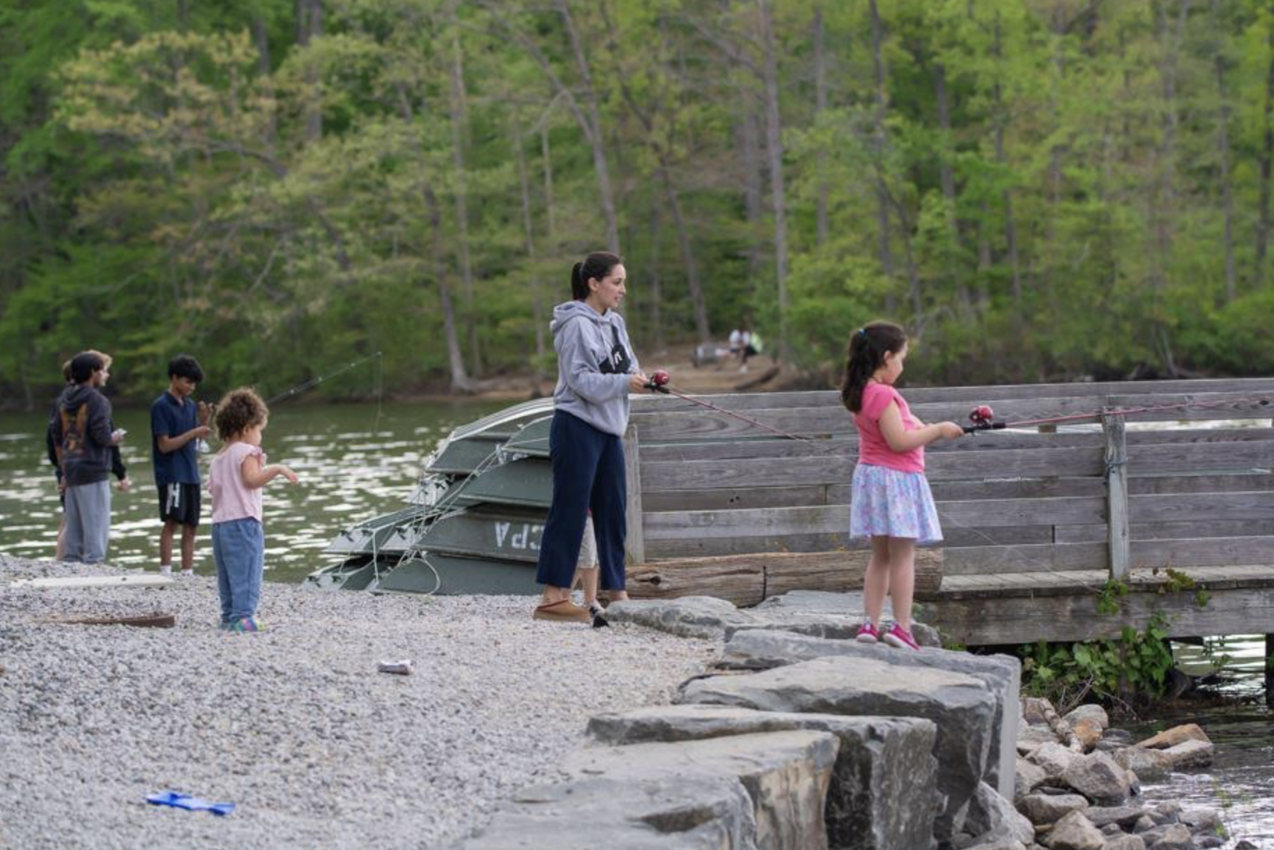people fish at a Fairfax County Park