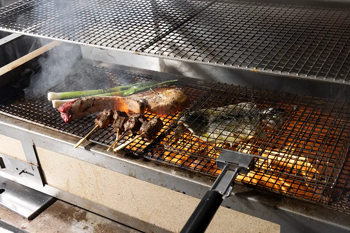 Food on grill at Locavore
