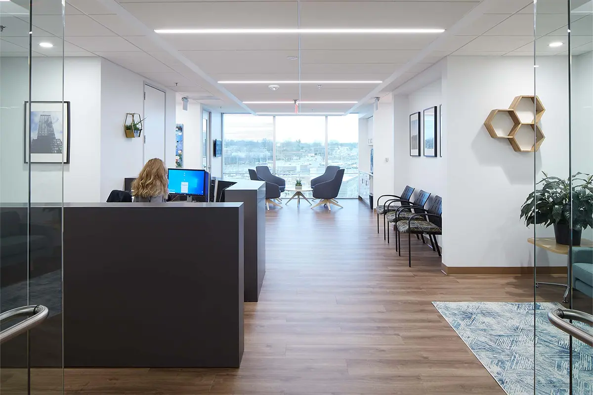 Lobby of Mason Enterprise Center in Fairfax