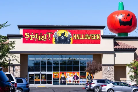 Exterior view of a Spirit Halloween store
