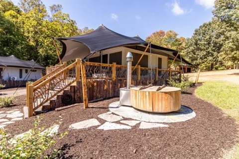 african-inspired cabin at smith lake mountain