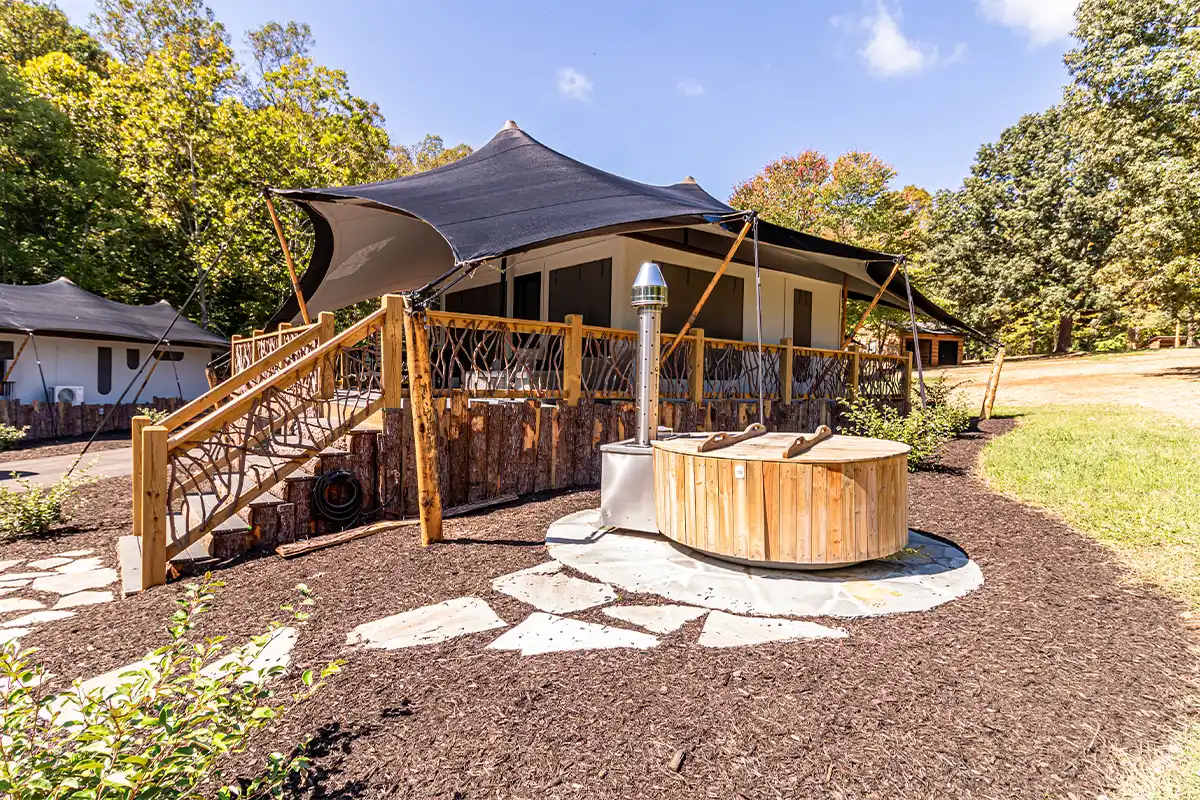 african-inspired cabin at smith lake mountain