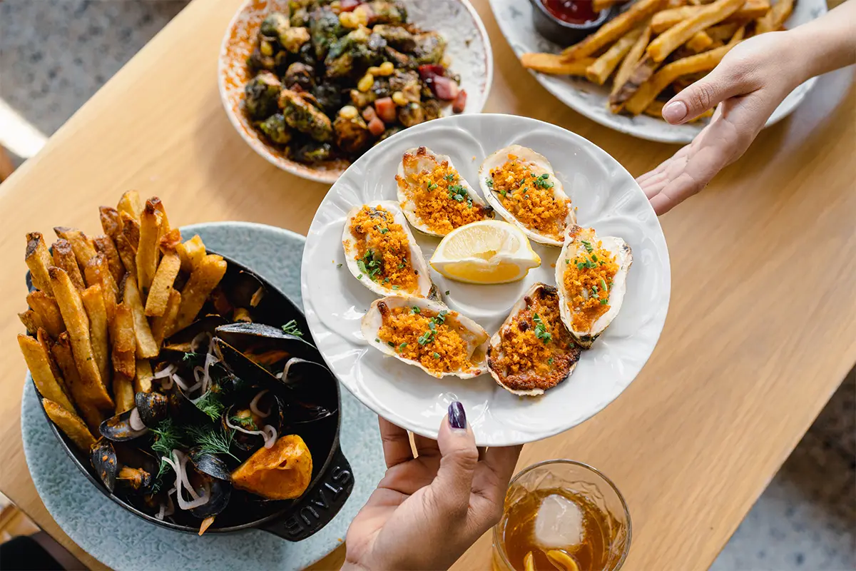 Ada’s on the River's Coal-Roasted Oysters