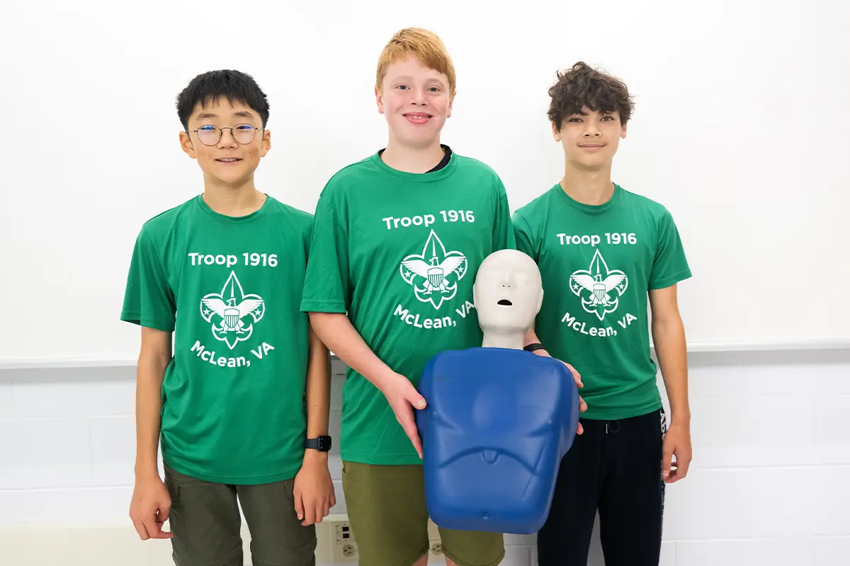 Longfellow Middle School students Davin Lee, 13, Raphael Loosen, 12, and Avi Yoshimizu