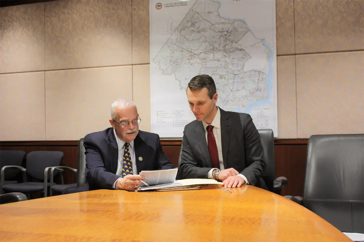 Gerry Connolly and James Walkinshaw in 2019