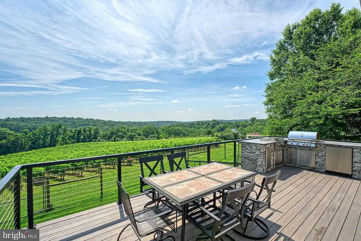 deck with outdoor kitchen