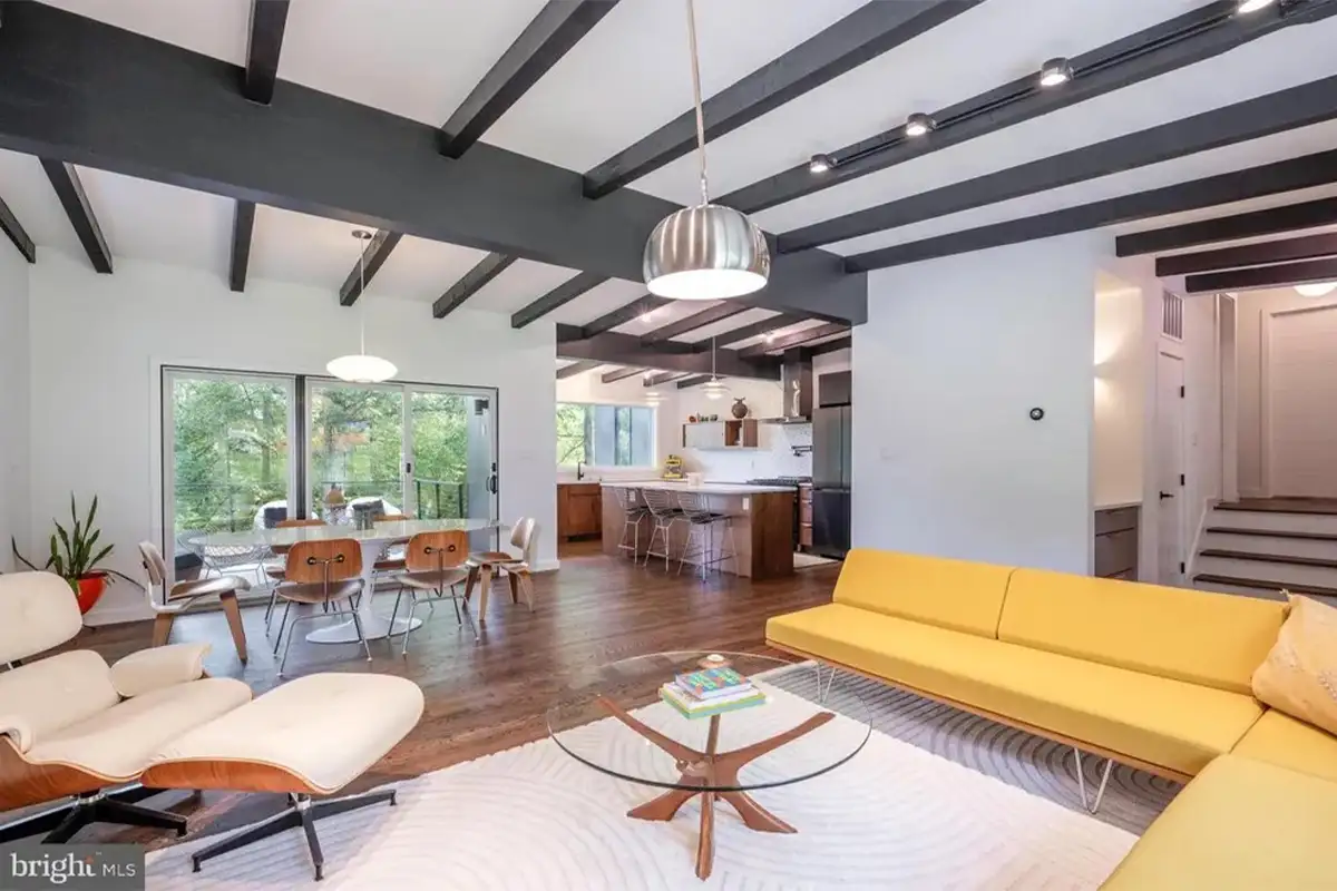 The open concept living space.