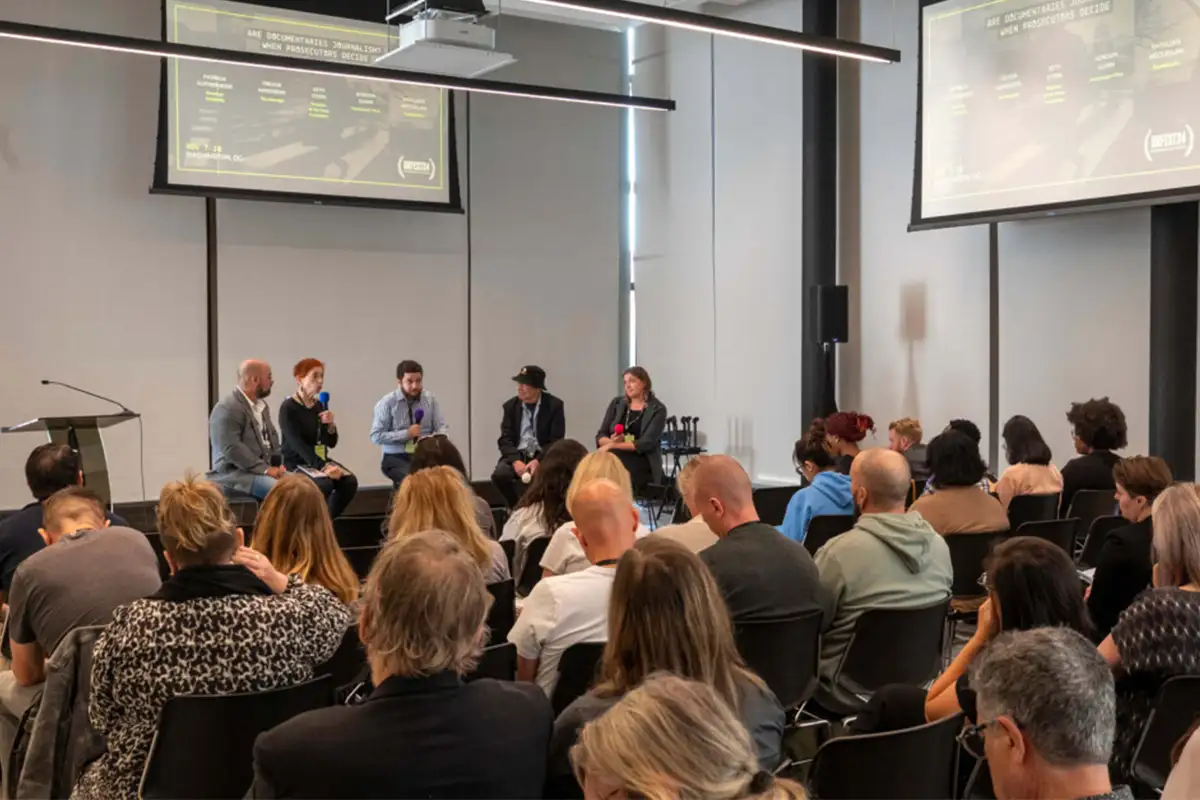 A panel at the 2024 Double Exposure Film Festival