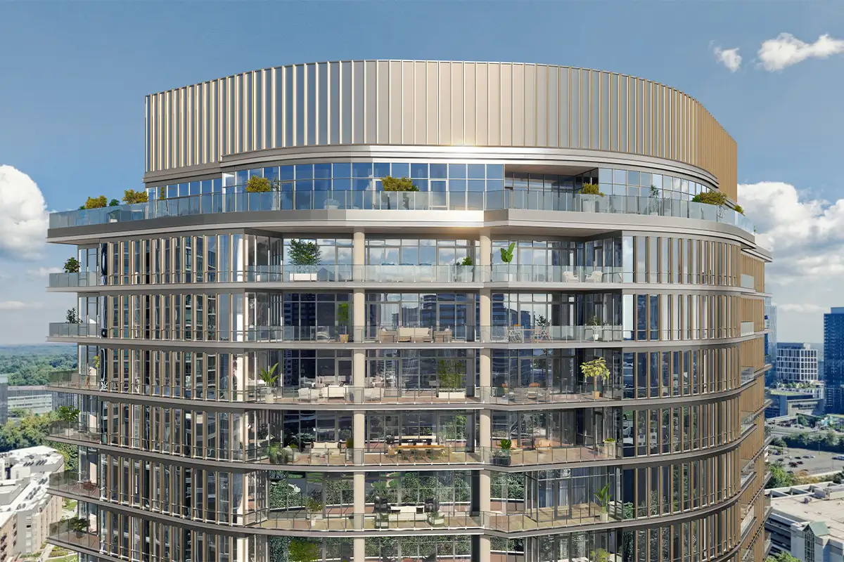 exterior rendering of  of The Ritz-Carlton Residences, Tysons,