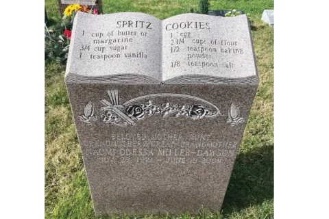 Gravestone with a recipe