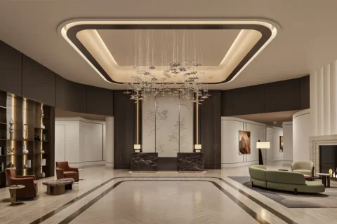 lobby rendering at The Ritz-Carlton Residences in Tysons
