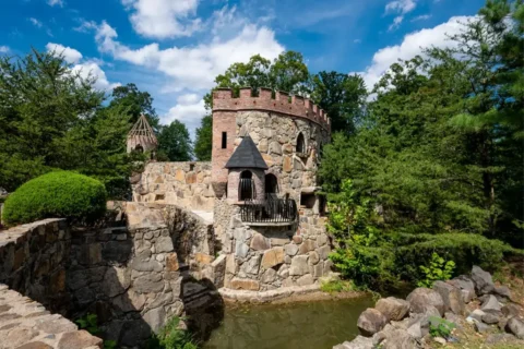 Stone castle at the National Botanic Garden