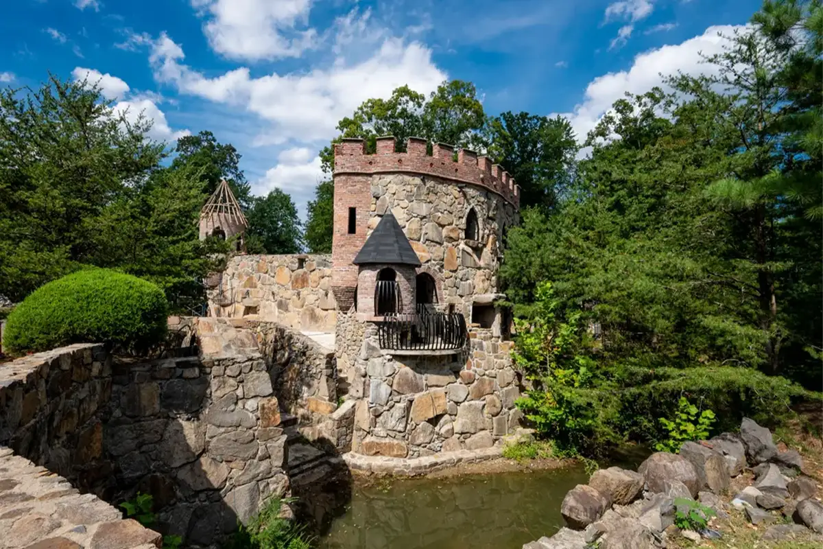 Stone castle at the National Botanic Garden