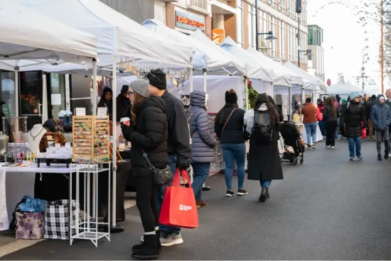 Holiday market at National Harbor
