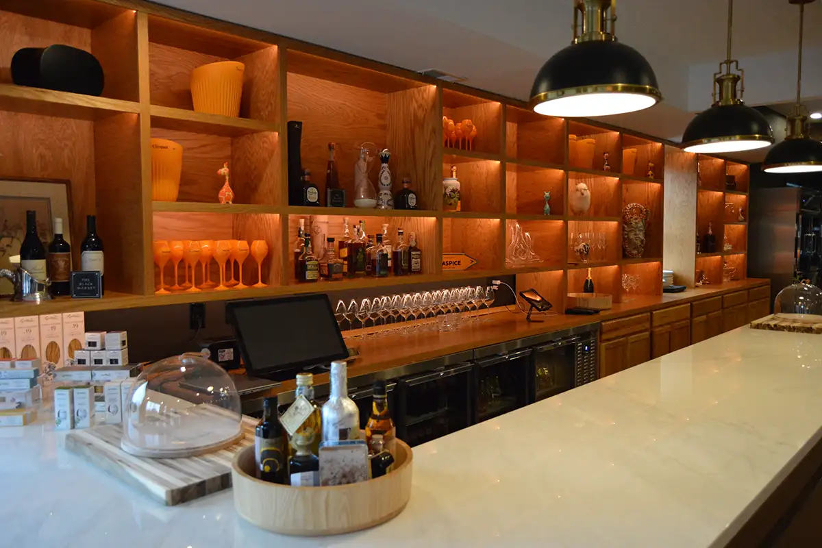 The counter at Oak & Ember