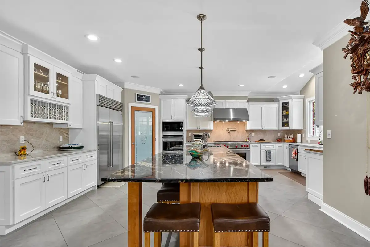 Kitchen with granite countertops at 7484 Wilson Rd. 