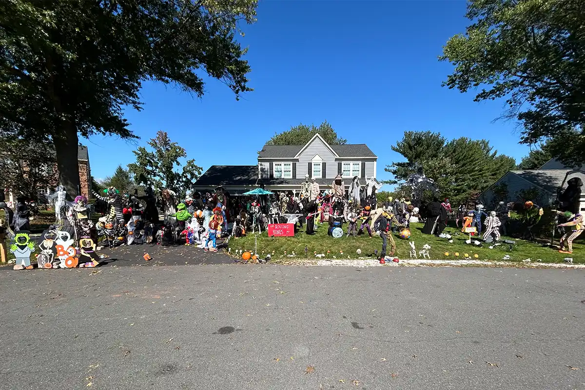 Halloween decorations at 11 Mucklehany Ln., Sterling