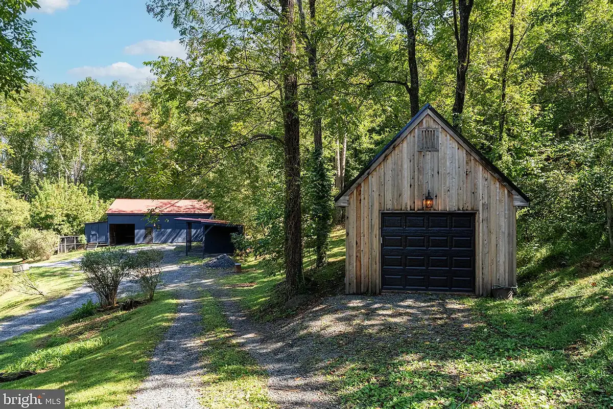 The garage and barn at 3225 Sage Rd. 