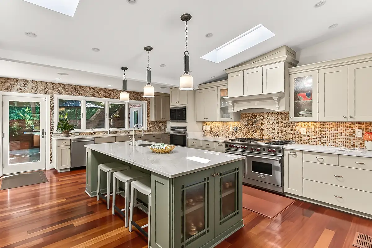 The chef's kitchen at 1753 Army Navy Dr.