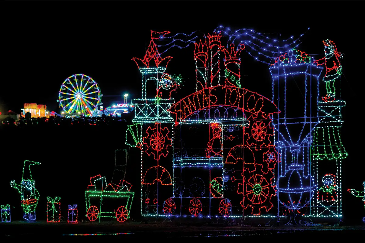A light display at the Bull Run Festival of Lights