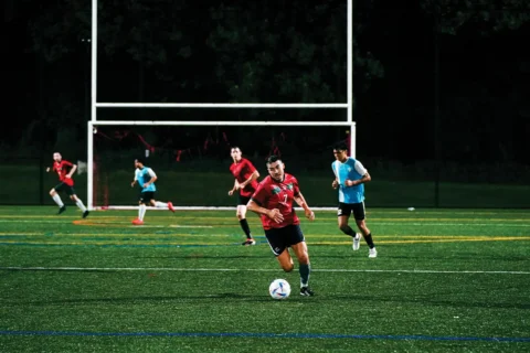 FXA Adult Sports team playing soccer