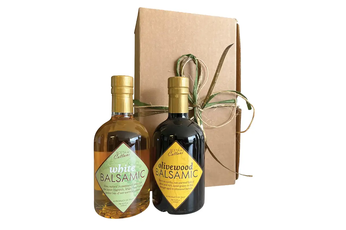 A set of balsamic vinegars from Olio2go