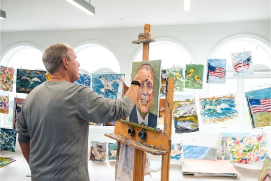 President George W Bush painting