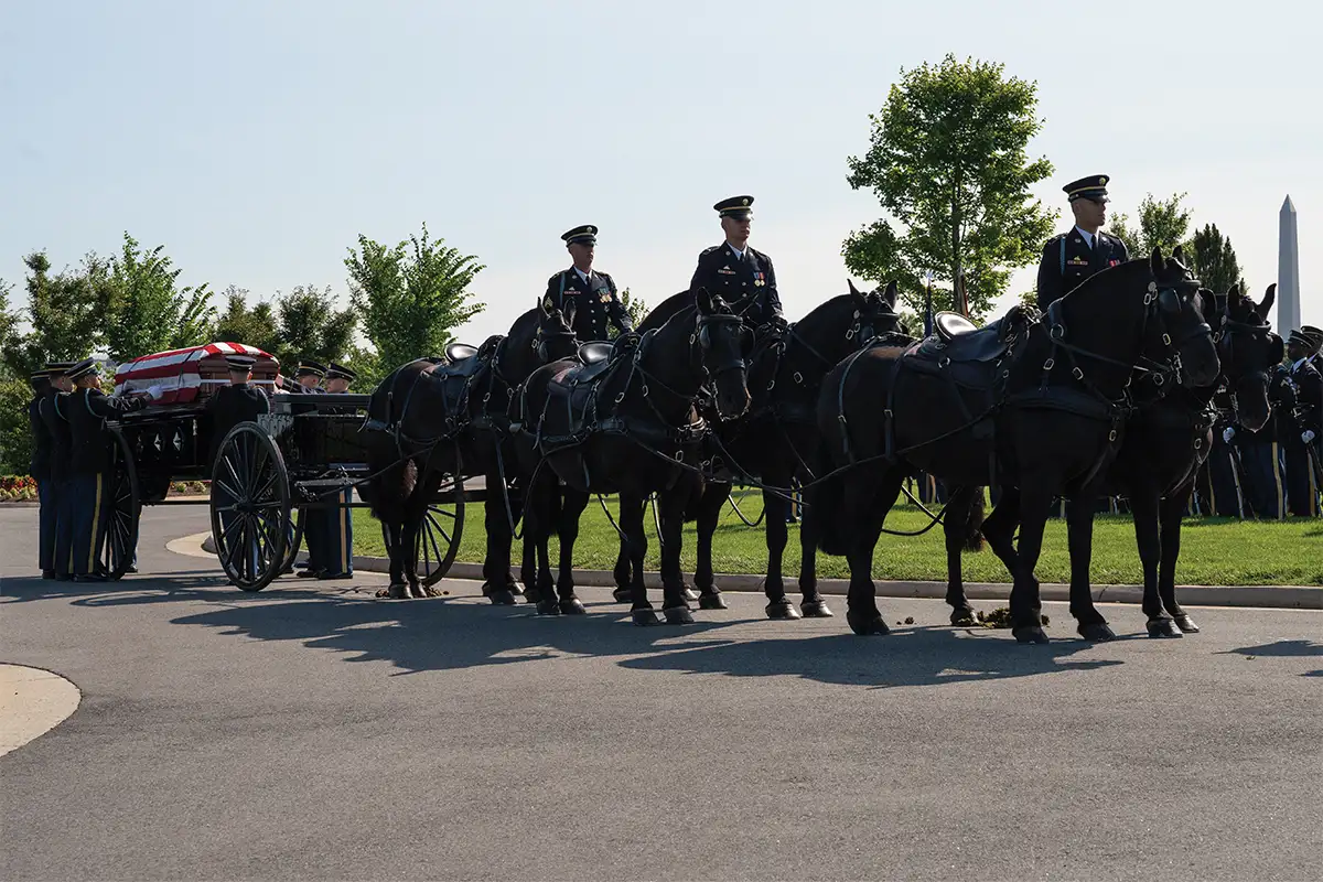 The Old Guard honoring a fallen serviceperson