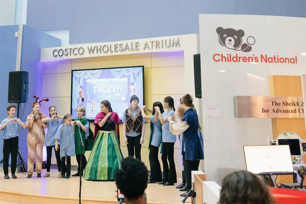 kid actors on stage at Children's National Hospital