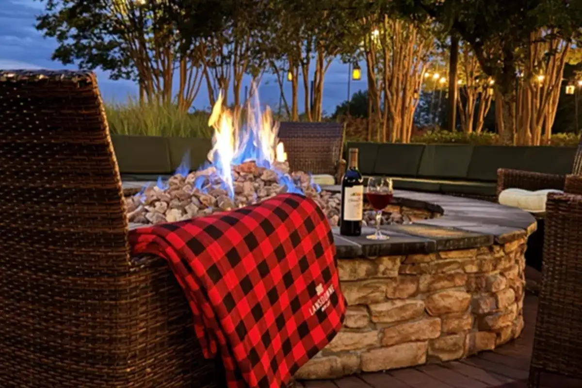 an outdoor firepit at Landsdowne Resort