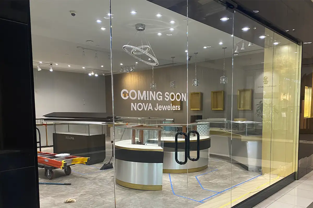 NOVA Jewelers under construction inside the Fashion Centre at Pentagon City