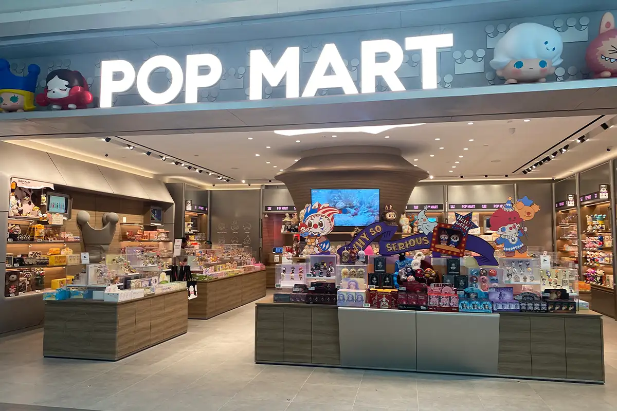 The new Pop Mart storefront in the Fashion Centre at Pentagon City