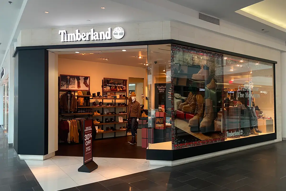 The new Timberland store at the Fashion Centre at Pentagon City.