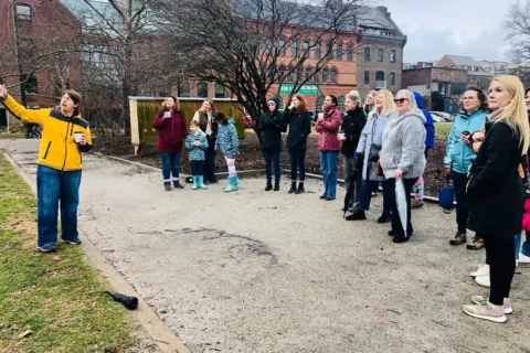 Hope Nelson leading Hot Chocolate History Tour