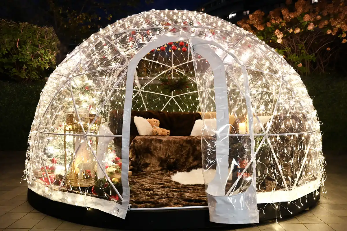 lighted igloo at watergate hotel