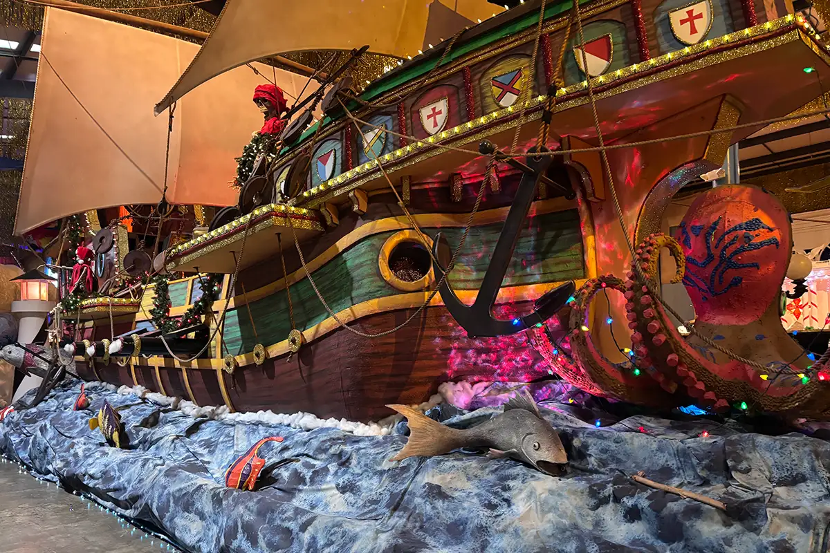 Pirate ship parade float at American Celebration on Parade