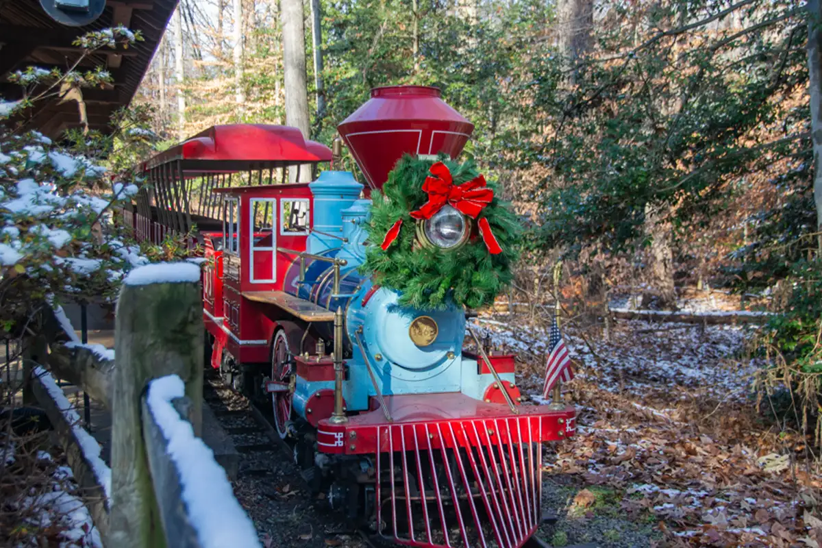 Decorated train at Burke Lake Park