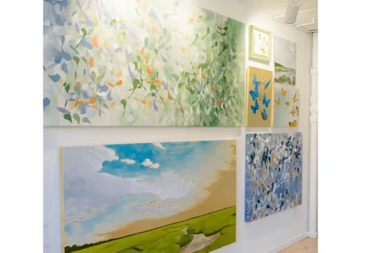 painting hang on the wall in Castle Gallery in Middleburg