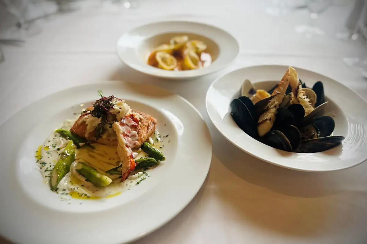 dishes at Davio’s Northern Italian Steakhouse
