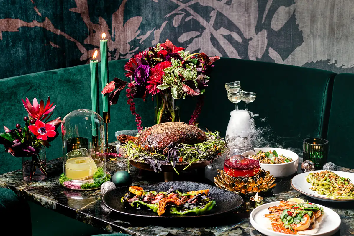 a selection of menu items offered for Christmas Eve at NUE