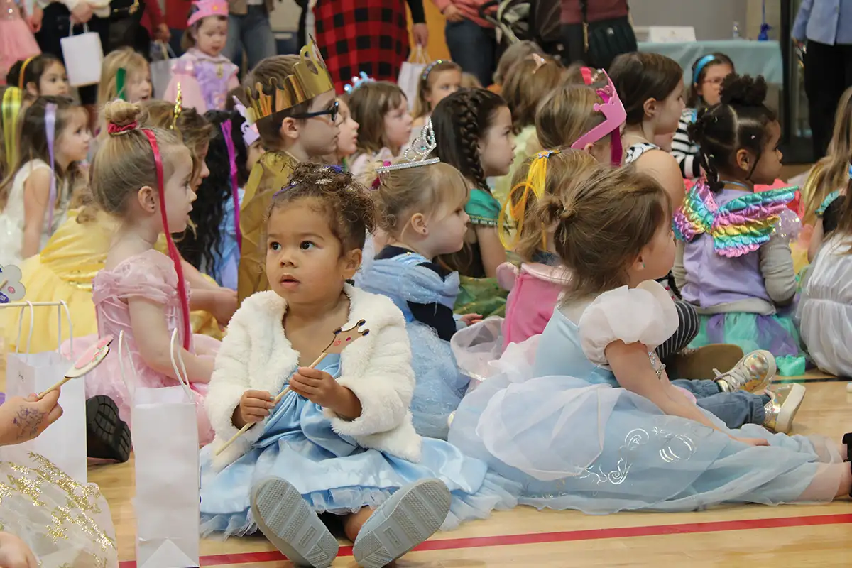 Girls in princess dresses at Loudoun Snowflake Ball