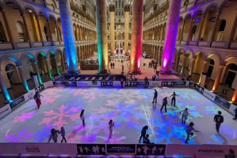 Skating rink at National Building Museum