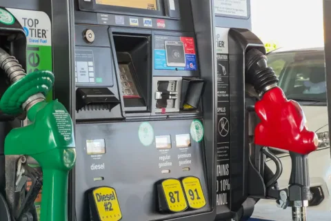 gas station pumps with credit card payment