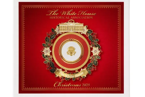 2025 White House Ornament in a red box