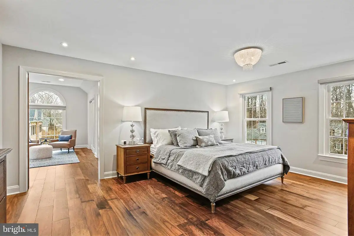Bedroom at Round Pebble Lane House