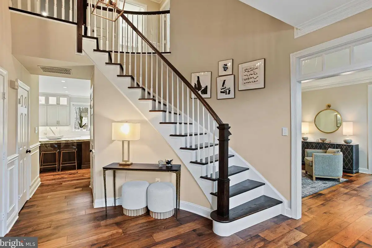Stairwell in foyer