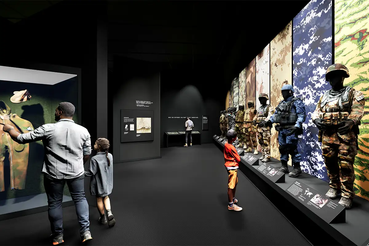 Rendering of visitors at Spy Museum new exhibit